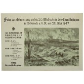 Commemorative postcard - Feier zur Erinnerung an die 20. Wiederkehr des Cornillettages in Biberach